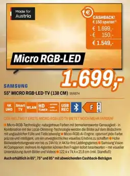 Expert Samsung 55" Micro RGB-LED-TV (138 CM) 55R87H Angebot