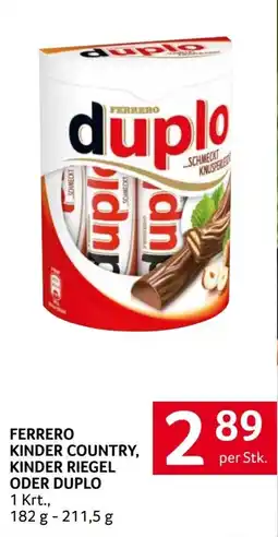 Transgourmet Ferrero Kinder Country, Kinder Riegel oder Duplo Angebot