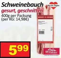 Wurstico Schweinebauch gesurt, geschnitten Winkler Angebot