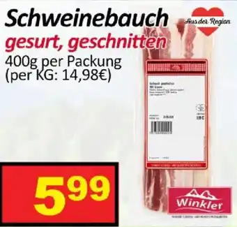 Schweinebauch gesurt, geschnitten Winkler
