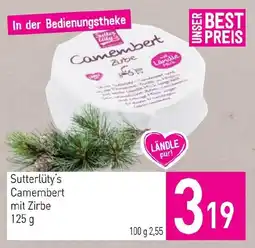 Sutterlüty Sutterlüty's Camembert mit Zirbe Angebot