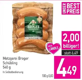Sutterlüty Metzgerei Broger Schübling Angebot