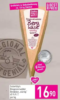Sutterlüty Sutterlüty's Bregenzerwälder Bergkäse „würzig“ Angebot