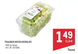 Metro TRAUBEN WEISS KERNLOS Angebot
