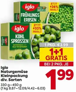 Billa Iglo Naturgemüse Angebot