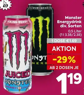 Billa Monster Energydrink Angebot