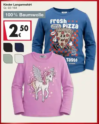 Woolworth Kinder Langarmshirt Angebot