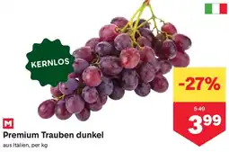 MPreis Premium Trauben dunkel Angebot