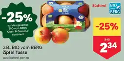 MPreis BIO vom BERG Äpfel Tasse Angebot