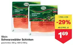 MPreis Wein Schwarzwälder Schinken Angebot