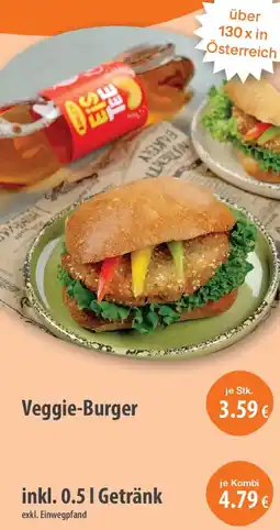 MPreis Veggie-Burger inkl. 0.5 l Getränk Angebot