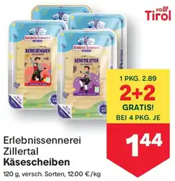 MPreis Erlebnissennerei Zillertal Käsescheiben Angebot