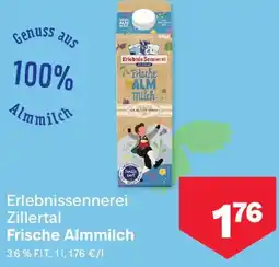 MPreis Erlebnissennerei Zillertal Frische Almmilch Angebot