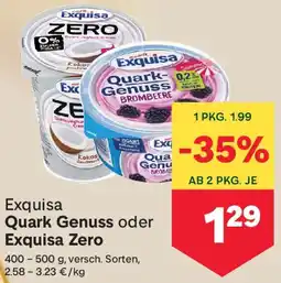 MPreis Exquisa Quark Genuss oder Exquisa Zero Angebot