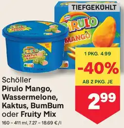 MPreis Schöller Pirulo Mango, Wassermelone, Kaktus, BumBum oder Fruity Mix Angebot