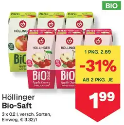 MPreis Höllinger Bio-Saft Angebot