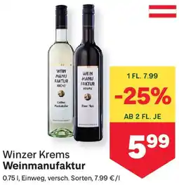 MPreis Winzer Krems Weinmanufaktur Angebot