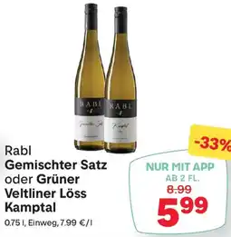 MPreis Rabl Gemischter Satz oder Grüner Veltliner Löss Kamptal Angebot