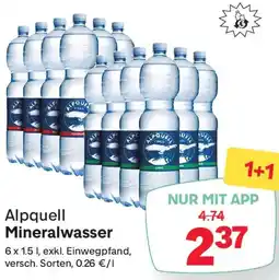 MPreis Alpquell Mineralwasser Angebot