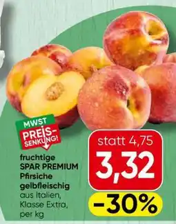 Eurospar fruchtige SPAR PREMIUM Pfirsiche gelbfleischig Angebot