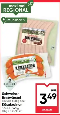 Maximarkt Greisinger Schweins-Bratwürstel Angebot