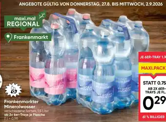 Maximarkt Frankenmarkter Mineralwasser Angebot