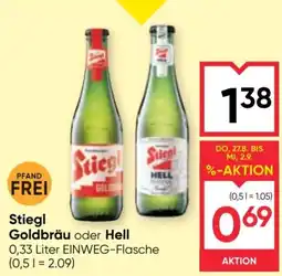 Maximarkt Stiegl Goldbräu oder Hell Angebot