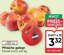 Maximarkt Pfirsiche gelegt Angebot