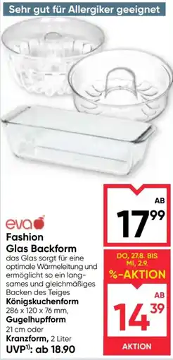 Maximarkt eva Fashion Glas Backform Angebot