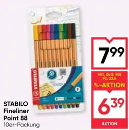 Maximarkt STABILO Fineliner Point 88 Angebot
