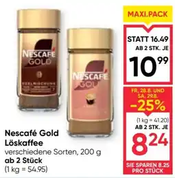Maximarkt Nescafé Gold Löskaffee Angebot