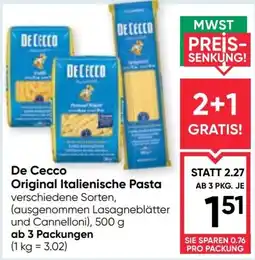 Maximarkt De Cecco Original Italienische Pasta Angebot