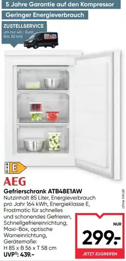 Maximarkt AEG Gefrierschrank ATB48E1AW Angebot