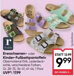 Maximarkt Rubin Erwachsenen- oder Kinder-Fußbett pantoffeln Angebot