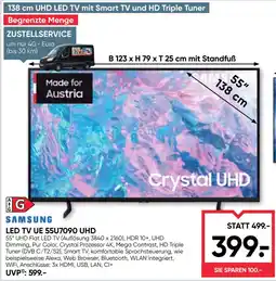 Maximarkt Samsung LED TV UE 55U7090 UHD Angebot