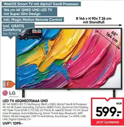 Maximarkt LG LED TV 65QNED70A6A UHD Angebot