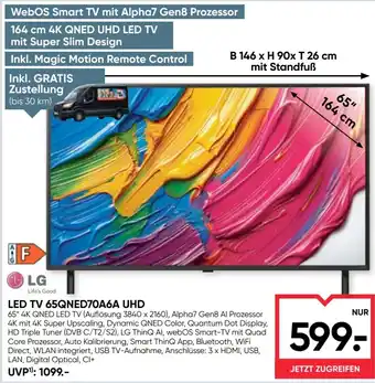 Maximarkt LG LED TV 65QNED70A6A UHD Angebot