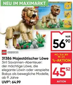 Maximarkt LEGO Creator 31386 Majestätischer Löwe Angebot
