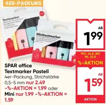 SPAR office Textmarker Pastell