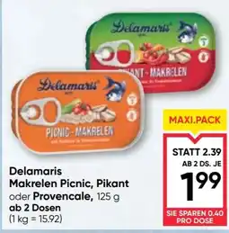 Maximarkt Delamaris Makrelen Picnic Angebot
