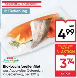 Maximarkt SPAR Natur pur Bio-Lachsforellenfilet Angebot