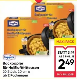 Maximarkt Toppits Backpapier für Heißluftfritteusen Angebot