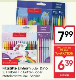 Maximarkt Faber-Castell Filzstifte Einhorn oder Dino Angebot