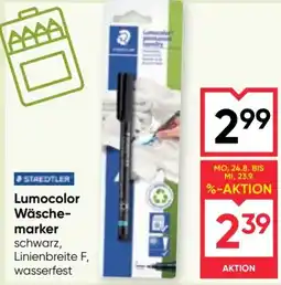 Maximarkt Staedtler Lumocolor Wäschemarker Angebot
