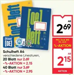 Maximarkt Ucsus [OE] Schulheft A4 Angebot