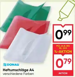 Maximarkt DONAU Heftumschläge A4 Angebot