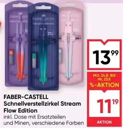 Maximarkt Faber-Castell Schnellverstellzirkel Stream Flow Edition Angebot