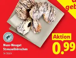 Lidl Nuss-Nougat Streuselhörnchen Angebot
