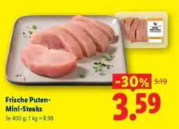 Lidl Frische Puten-Mini-Steaks Angebot