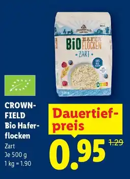 Lidl Crownfield Bio Haferflocken Angebot